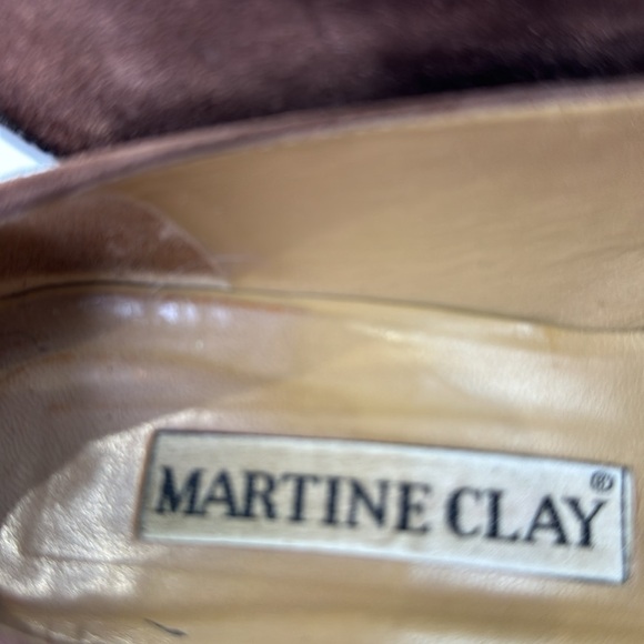Martine Clay Brown Suede Heel Pumps - Picture 11 of 12
